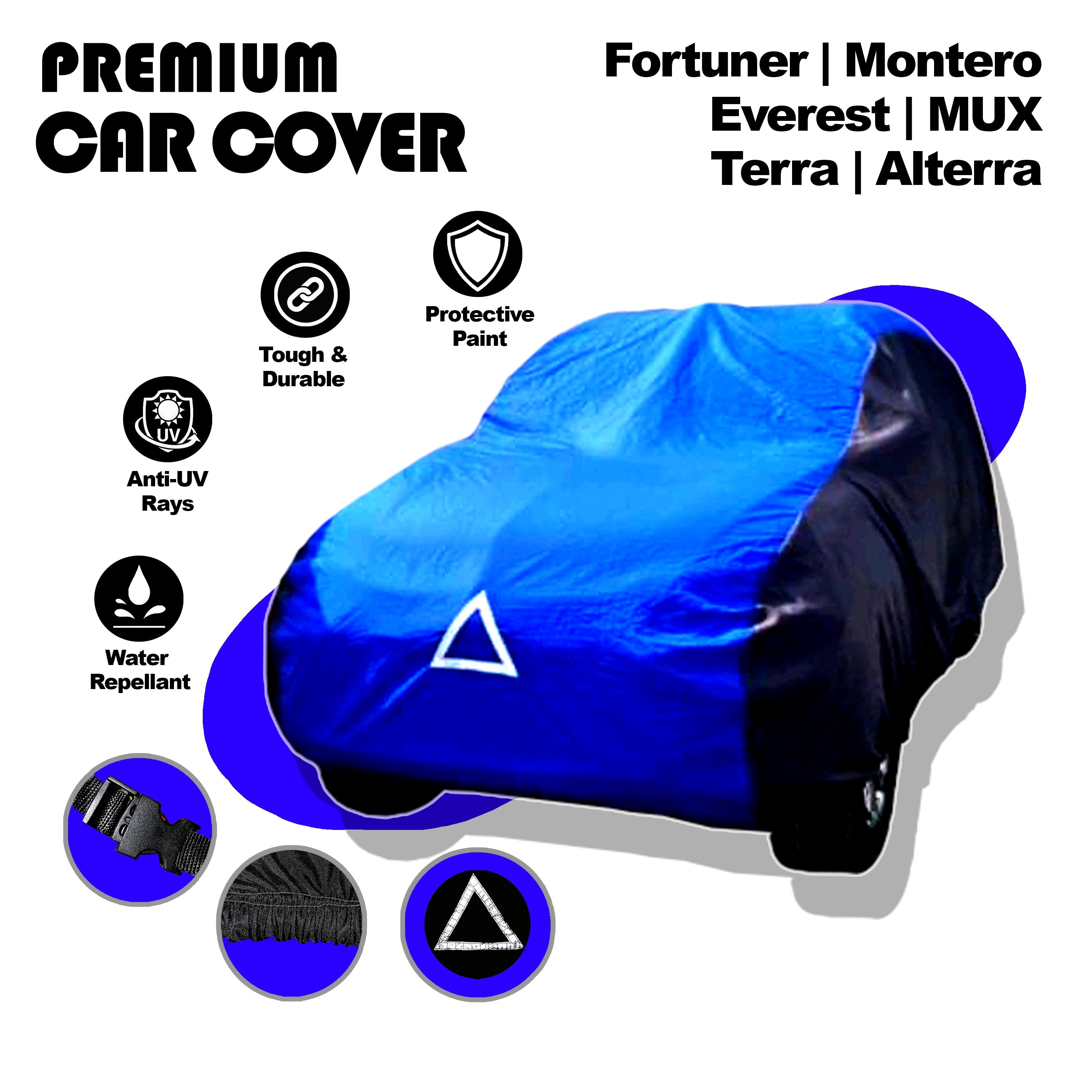 Car cover for Fortuner, Montero, Everest, MUX, Terra, Alterra